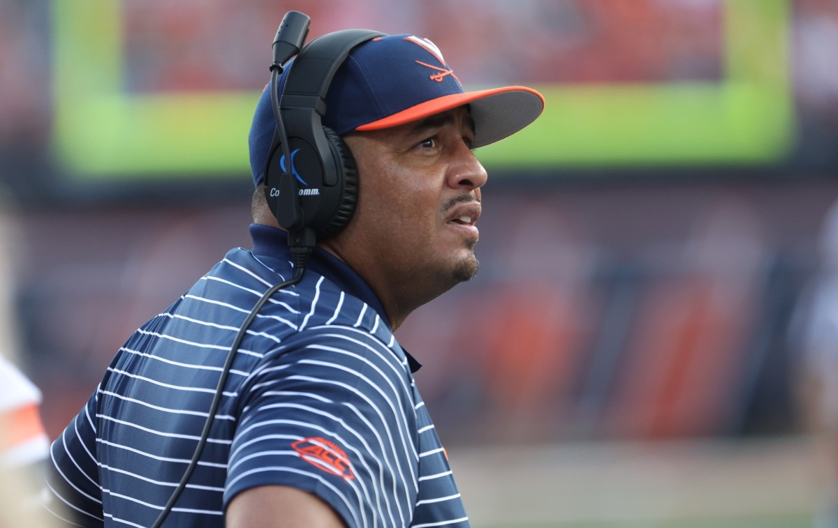 Virginia Cavaliers head football coach Tony Elliott